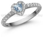  E356FK-B - AKVAMARIN - GYÉMÁNT köves Fehér arany Eljegyzési Gyűrű (E356FK-B)
