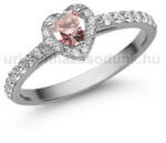  E356FZR_C - RÓZSASZÍN ZAFÍR - CIRKÓNIA köves Fehér arany Eljegyzési Gyűrű (E356FZR_C)