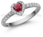  E356FR_C - Rubin - CIRKÓNIA köves Fehér arany Eljegyzési gyűrű (E356FR_C)