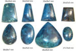  Cabochon din Azurit Natural - Picatura - 26-48x18-49x5-9 mm - 1 Buc