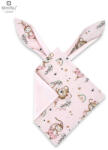 MimiNu Jucarie textila senzoriala, Moale, Cu doua fete, 30 x 30 cm, Din tesatura de catifea si bumbac Velvet Little Ballerina Pink (6426972020404)
