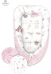 MimiNu Cosulet bebelus pentru dormit, Baby Cocoon 75x55 cm, Husa 100% bumbac, Baby Shower Pink (6426972011006)