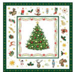 Ambiente AMB. 32514515 Christmas Evergreen white papírszalvéta 25x25cm, 20db-os (8712159164o53)