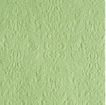 Ambiente AMB. 12507907 Elegance pale green dombornyomott papírszalvéta 25x25cm, 15db-os (8712159119o22)