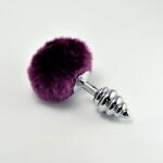 Lovetoy Spiral Pompon Metal Plug Purple