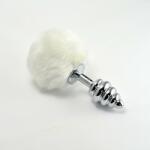 Lovetoy Spiral Pompon Metal Plug White