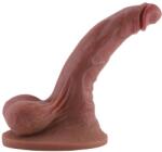HISMITH HSA135 Realistic Silicone Dildo 3D Ball with Big Strong Suction Cup KlicLok 22.5cm Brown Dildo