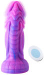 HISMITH HSA99 Dream Sky Monster Series Curved Giant Suction Dildo with Vibrations 20.3cm Pink-Purple Vibrator