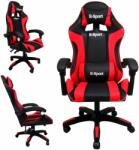 R-Sport Gamer szék deréktámasszal és masszázs funkcióval - piros-fekete (k3)