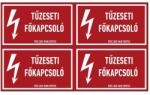 WORK-SIGN Tűzeseti Főkapcsoló Öntapadós Matrica 6X10cm (4db) (ERV018002ONV01000060)