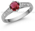  E362FR_C - Rubin - CIRKÓNIA köves Fehér arany Eljegyzési gyűrű (E362FR_C)