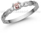  E364FZR_C - RÓZSASZÍN ZAFÍR - CIRKÓNIA köves Fehér arany Eljegyzési Gyűrű (E364FZR_C)