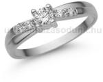  E358FZF_C - FEHÉR ZAFÍR - CIRKÓNIA köves Fehér arany Eljegyzési Gyűrű (E358FZF_C)