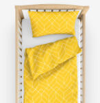 Goldea lenjerie pătuț din 100% bumbac - mozaic galben 90 x 130 și 40 x 60 cm Lenjerie de pat
