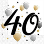 Procos Milestone, Happy Birthday 40 szalvéta 20 db-os (PNN88867)