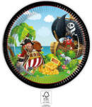 Procos Island Pirates, Kalóz papírtányér 8 db-os 23 cm FSC (PNN93965)