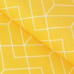 Goldea pamutvászon - mozaik mintás, sárga alapon 160 cm