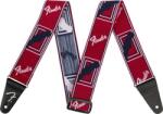 Fender Curea de chitară Fender Weighless Monogram, roșu/alb/albastru (0990686009)
