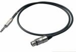Proel BULK210LU1 Cablu simetric M, 1m negru, mufă jack stereo S5CPRO de 6, 3 mm și XLR 3FVPRO, cablu HPC225 (BULK210LU1)