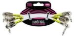 Ernie Ball 6052 Cablu patch de 6" cu unghi plat/unghi plat, pachet de 3 bucăți - alb (6052)