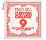 Ernie Ball 1009 Coarde pentru chitară electrică acustică, Custom Gauge 9 Plain, oțel placat cu staniu, 9 (1009)