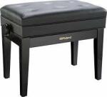 Roland RPB-400PE bancă de pian cu blat de vinil reglabil pe înălțime cu compartiment de depozitare - negru lucios (RPB-400PE)
