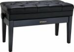 Roland RPB-D500BK bancă dublă pentru pian cu blat de vinil reglabil cu compartiment de depozitare - negru satinat (RPB-D500BK)