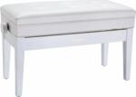 Roland RPB-D400WH bancă dublă pentru pian cu blat de vinil reglabil cu compartiment de depozitare - alb satinat (RPB-D400WH)