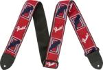 Fender 2" curea de chitară Monogrammed Strap, roșu/alb/albastru (0990682000)