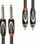 Roland RCC-3-2R28 Cablu de interconectare de 3 picioare / 1m, cablu DUAL RCA-DUAL 6.3mm TR jack (RCC-3-2R28)