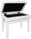 Roland RPB-500PW bancă de pian cu blat de vinil reglabil pe înălțime cu compartiment de depozitare - alb lucios (RPB-500PW)