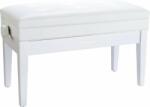 Roland RPB-D400PW bancă dublă pentru pian cu blat de vinil reglabil cu compartiment de depozitare - alb lucios (RPB-D400PW)