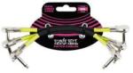 Ernie Ball 6059 Cablu patch de 6" cu unghi plat/unghi plat - pachet de 3 - negru (6059)