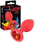 You2Toys Dop Anal You2Toys Colorful Joy Jewel Red Plug Rosu grosime 2.7 cm lungime 7.2 cm