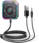 JOYROOM Receptor Audio Bluetooth 5.3, Jack 3.5mm, USB cu lumini RGB, JoyRoom (JR-CB3), Gray
