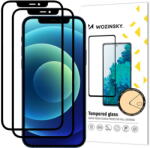 Wozinsky 2x Tempered Glass Full Glue Super Tough Screen Protector Full Coveraged with Frame Case Friendly for iPhone 11 / iPhone XR black - vexio