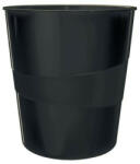 LEITZ Papírkosár, 15 liter, LEITZ Recycle, fekete (E53280095) (53280095)