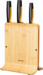 Fiskars Functional Form Bambusz blokk három késsel