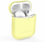 AlzaGuard Skinny Silicone Case Airpods 1. és 2. generáció, sárga (AGD-ACSS1I)