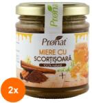 Pronat Glass Pack Set 2 x Miere cu Scortisoara, 220 g, Pronat