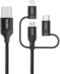 Choetech Cable Choetech IP0030, MFi 3in1, USB-A/Lightning/Micro USB/USB-C, 5V, 1, 2m (black) (IP0030 BK) - mi-one