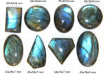  Cabochon Labradorit Mineral Natural - Oval - Rotund - Diamant - Picatura - 30-45x20-34x7-9 mm - 1 Buc