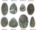  Pandantiv Labradorit Druzy cu Gaura Laterala - Picatura - Oval - 25-46x17-31x9-15 mm - 1 Buc