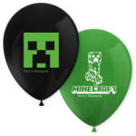  Minecraft Green léggömb, lufi 8 db-os (PNN95662)