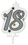 Milestone , Happy Birthday Silver tortagyertya, számgyertya 18-as (PNN95627)