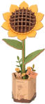Rowood Puzzle 3D, din lemn, Floarea soarelui, 86 piese (TW011)