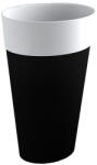 Besco Lavoar freestanding negru alb 46 cm din compozit mineral DuraBe, Besco Uniqa (UMD-U-WBW)