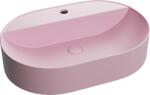 Foglia Lavoar baie pe blat, roz mat, cu orificiu baterie, ventil inclus, Foglia, Maurice (78239XMP)