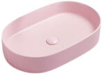 Foglia Lavoar baie roz mat montaj pe blat, ventil inclus, 60 cm, Adelais Foglia (78330DMP)