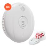 oneConcept SHD by oneConcept, DOF Pro10 füstérzékelő, mágneses tartó, figyelmeztető jelzés: 85 dB, elem élettartama 10 év (Smoke Detector DOF Pro10 + Magn Mount Bundle x6) (Smoke Detector DOF Pro10 + Magn Mount 